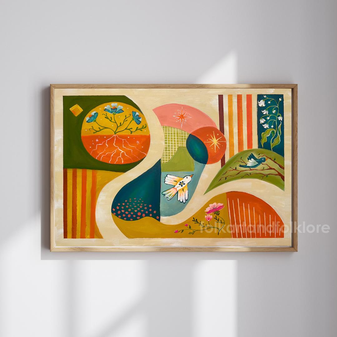 Mid Century Meadows Art Print