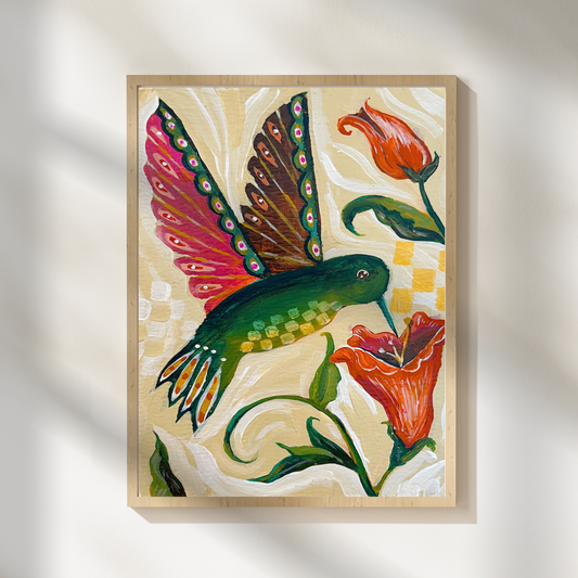 Set of Two Hummingbirds Art Prints