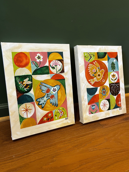 Original Paintings: "Moments of Joy" (12x16" x 2)