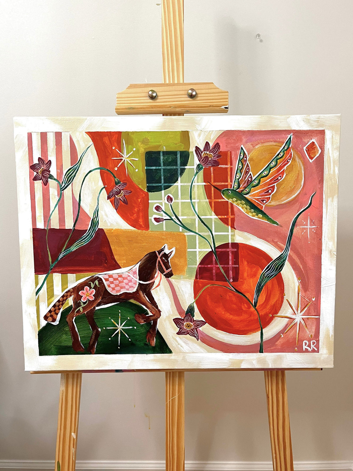 Original Painting: "Healing from the Year of the Firehorse" 16x20"