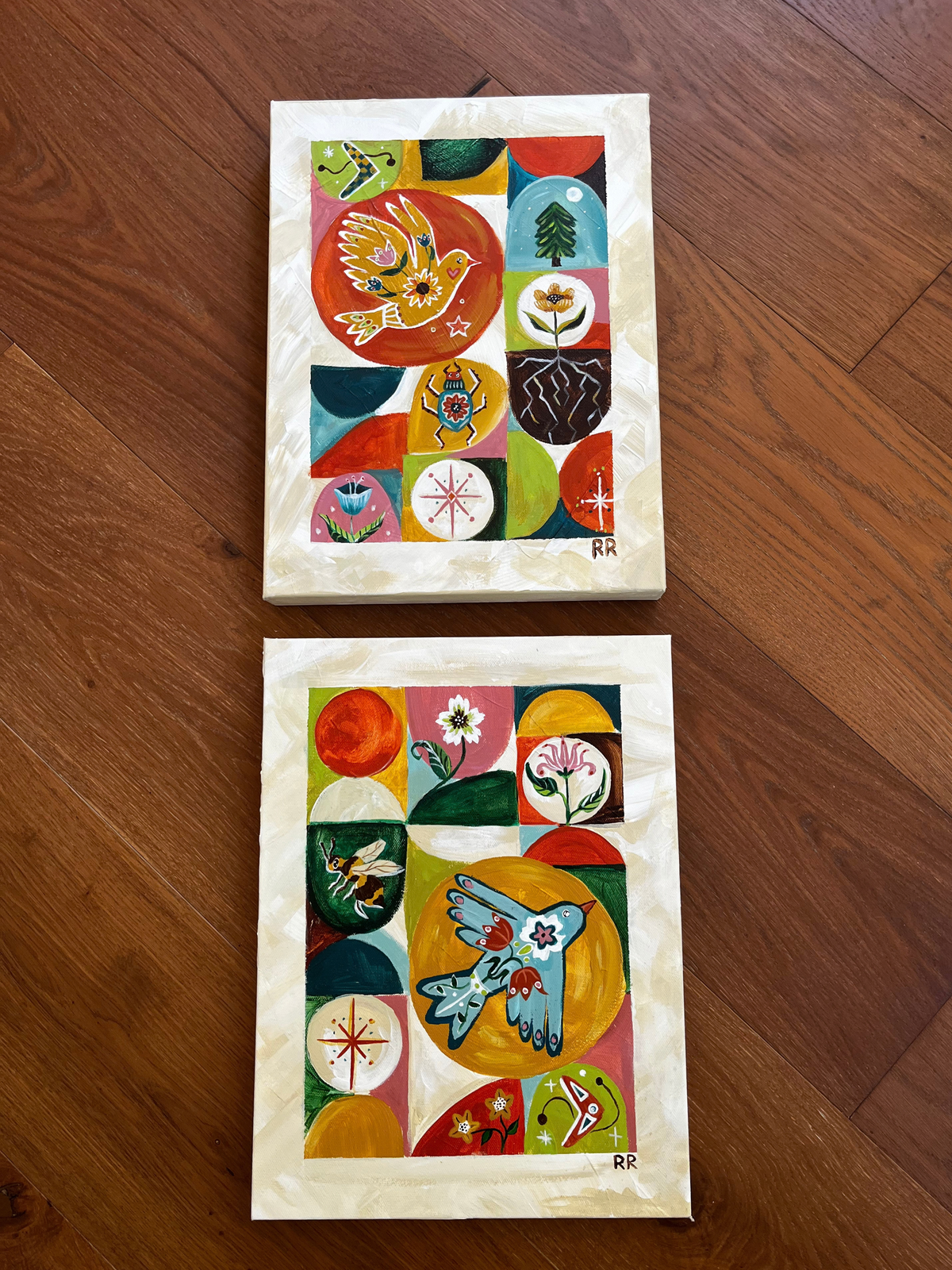 Original Paintings: "Moments of Joy" (12x16" x 2)