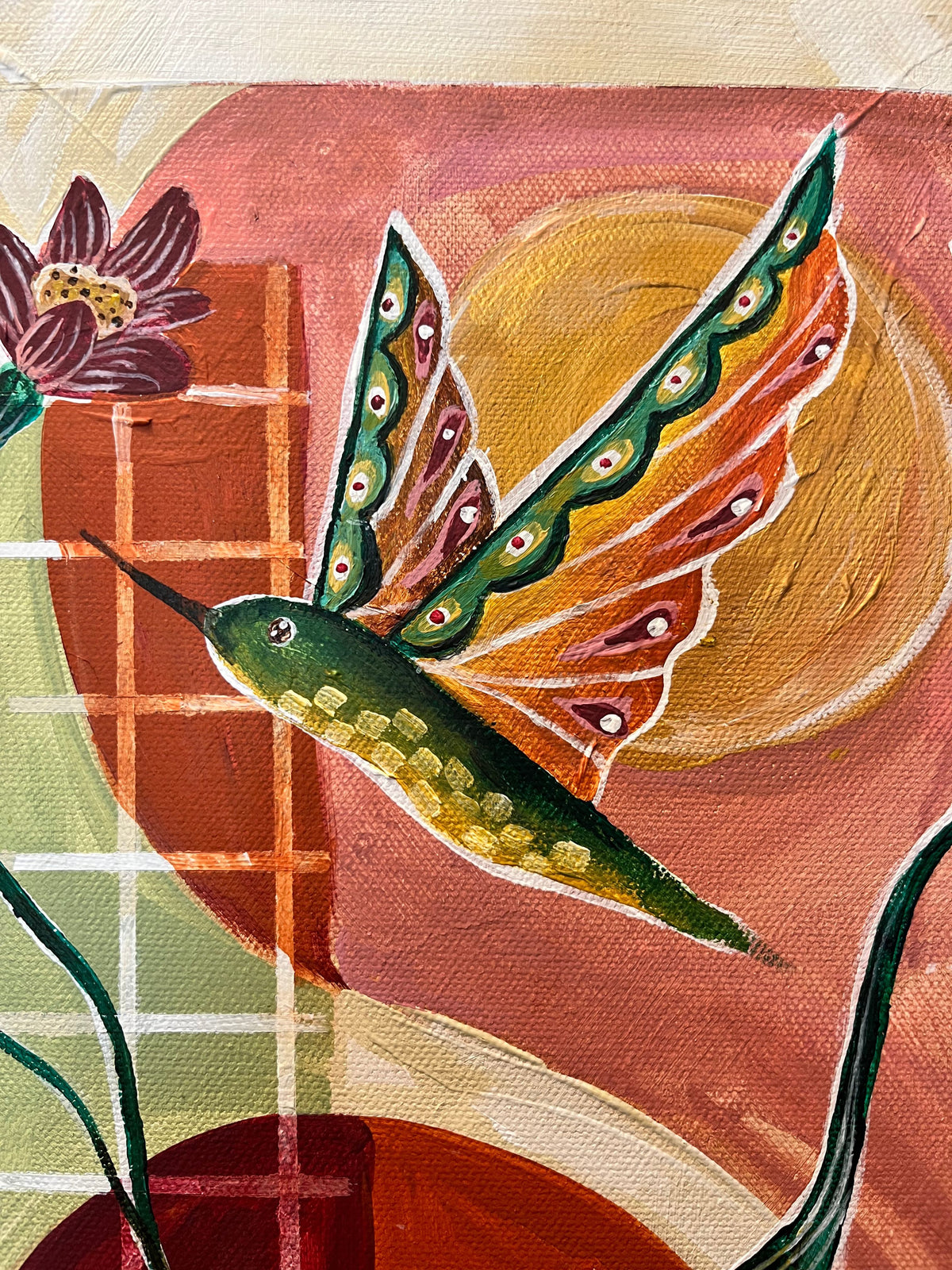 Original Painting: "Healing from the Year of the Firehorse" 16x20"