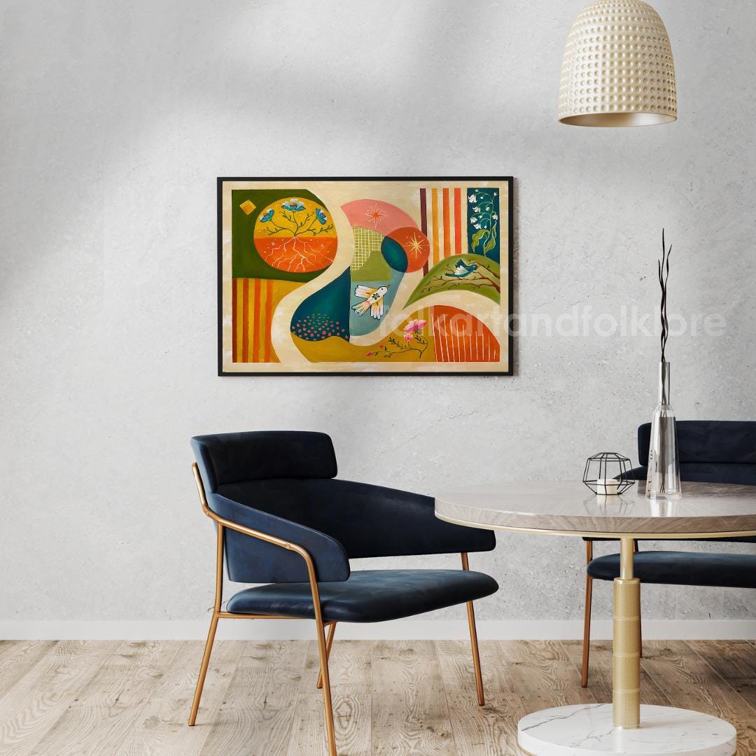 Mid Century Meadows Art Print