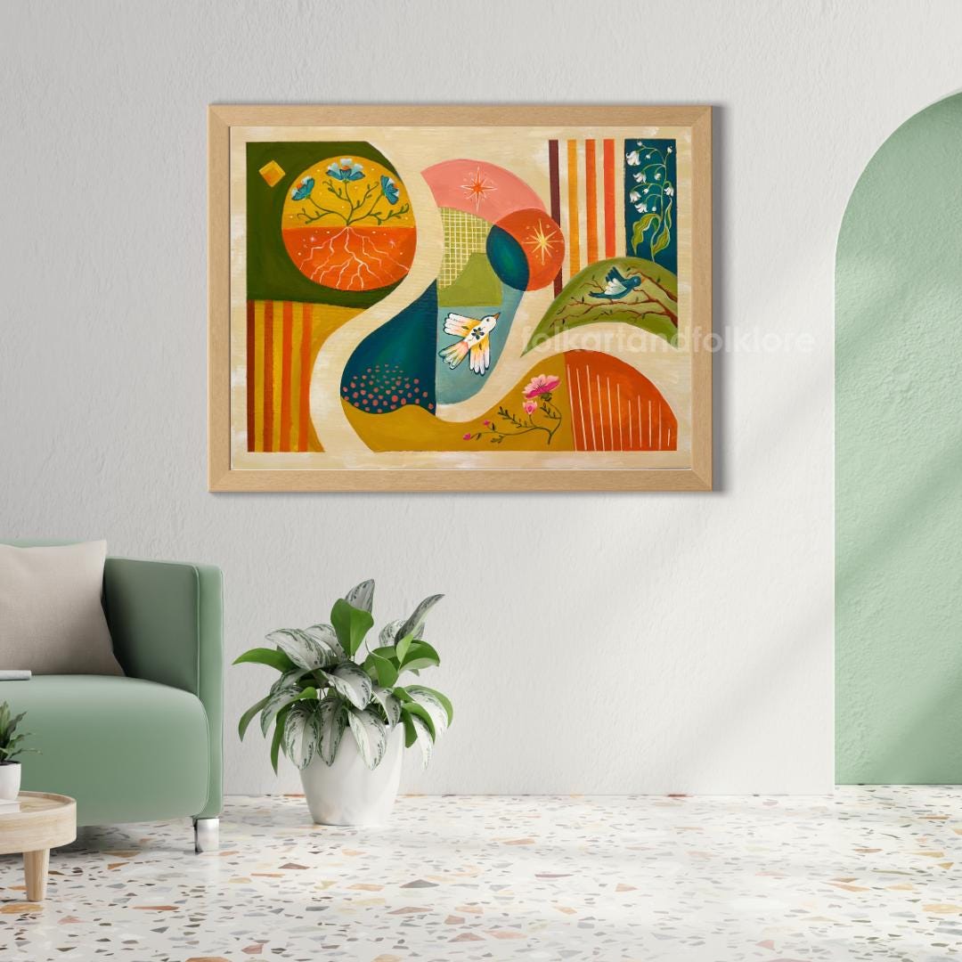 Mid Century Meadows Art Print