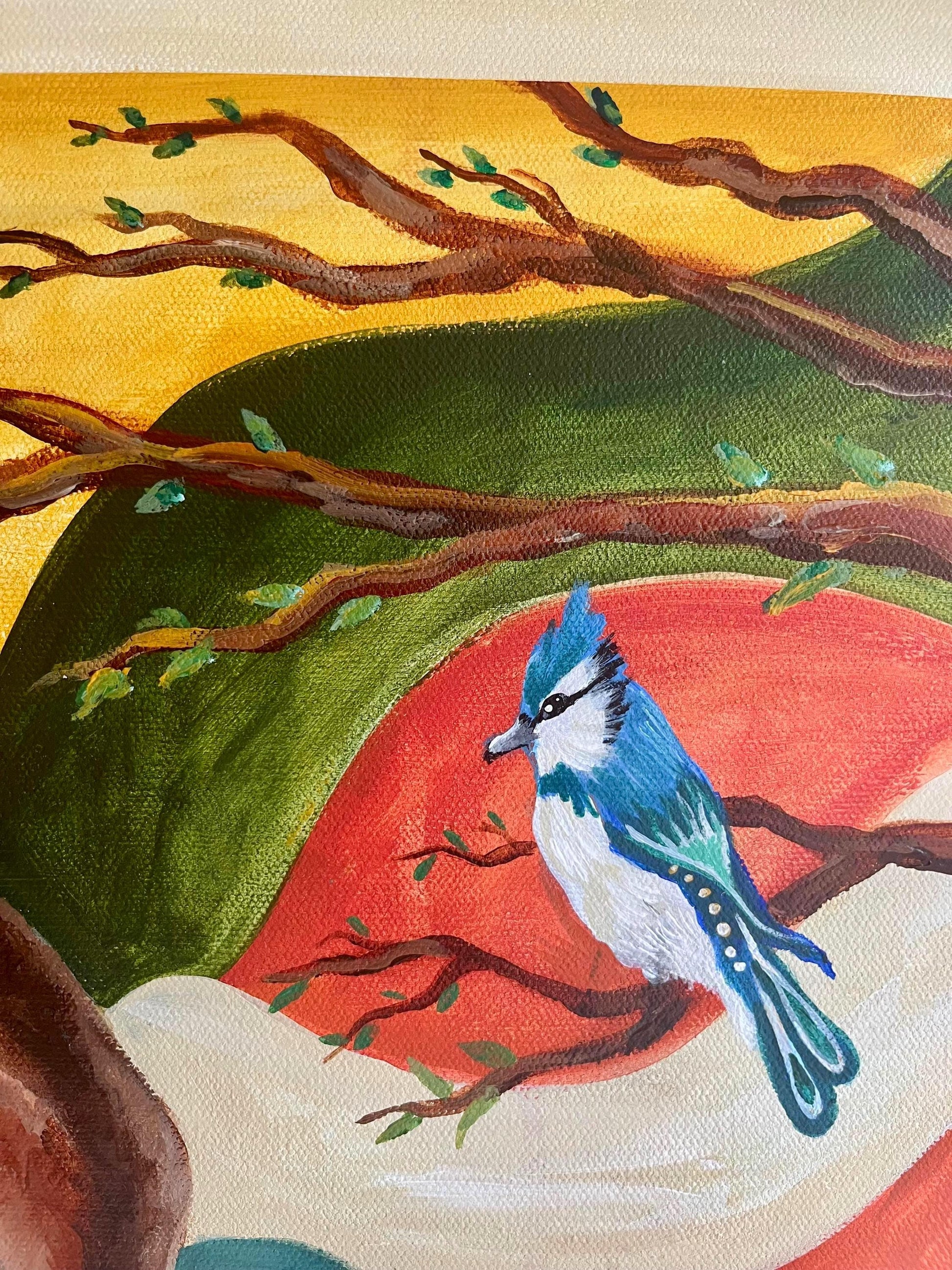 Original Painting: "Falling In Love With Your Backyard" - 16x20"
