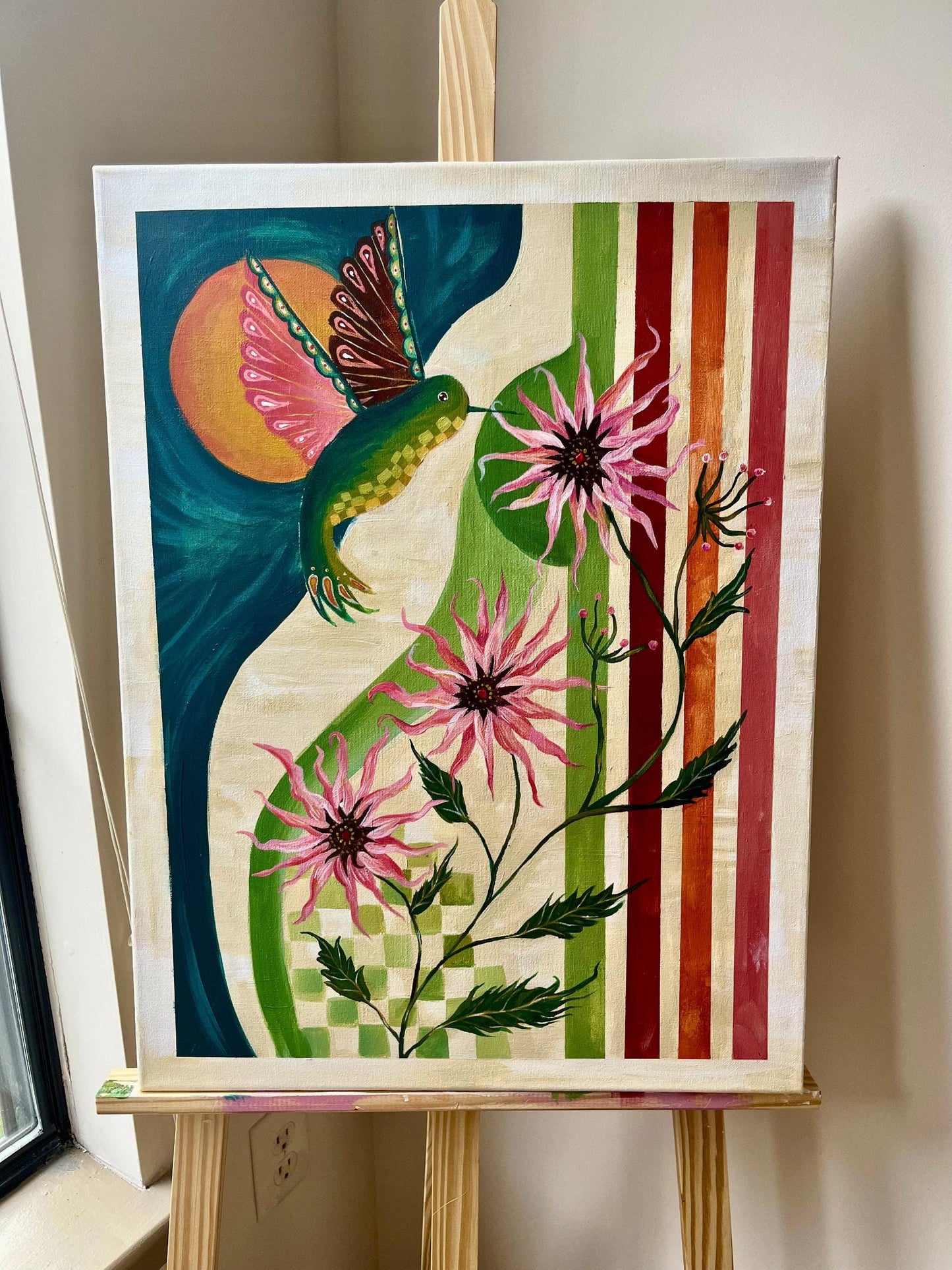 Original Painting: "Mid Century Mother Nature" - 18x24" on 2cm thick canvas