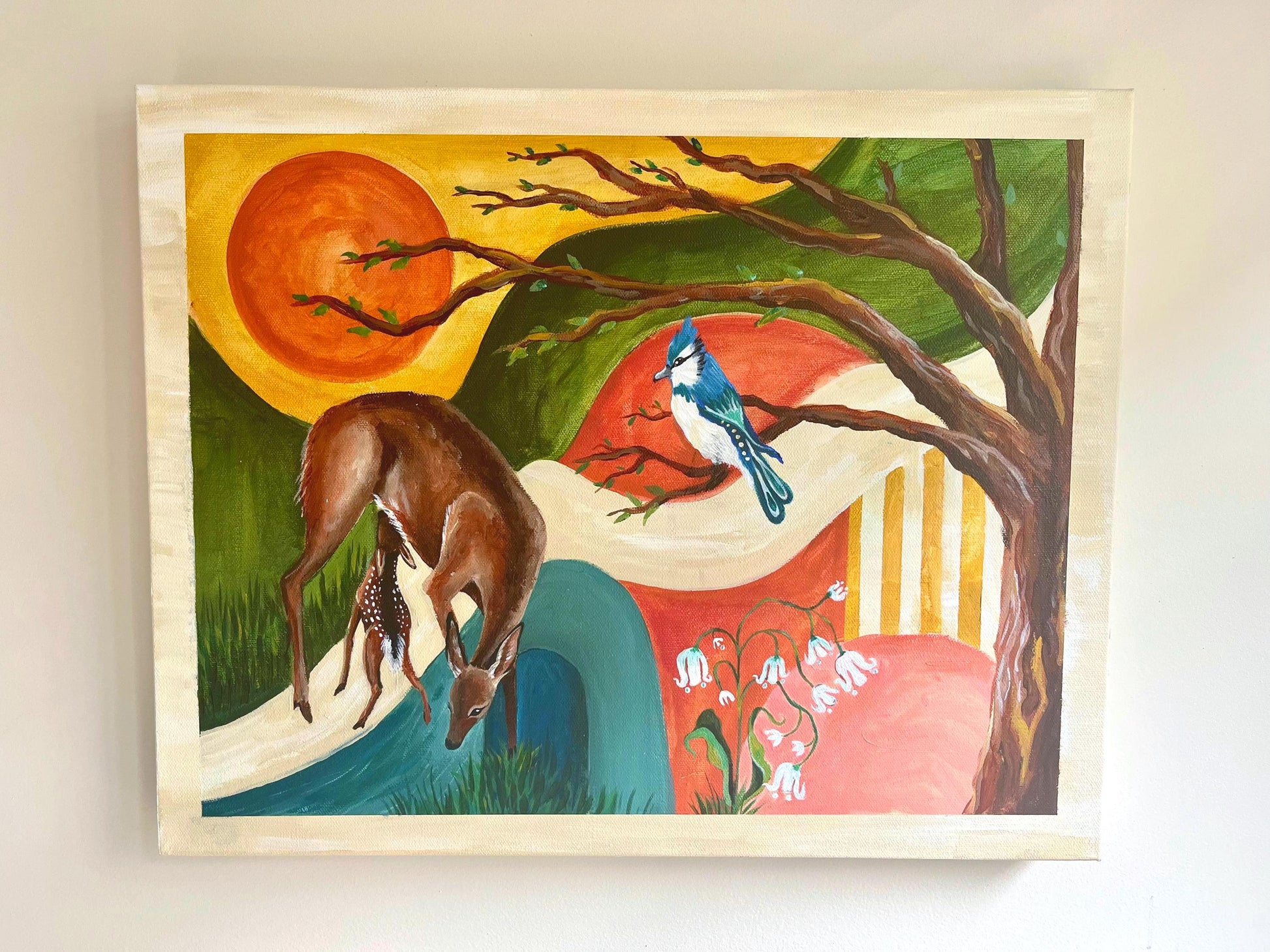 Original Painting: "Falling In Love With Your Backyard" - 16x20"