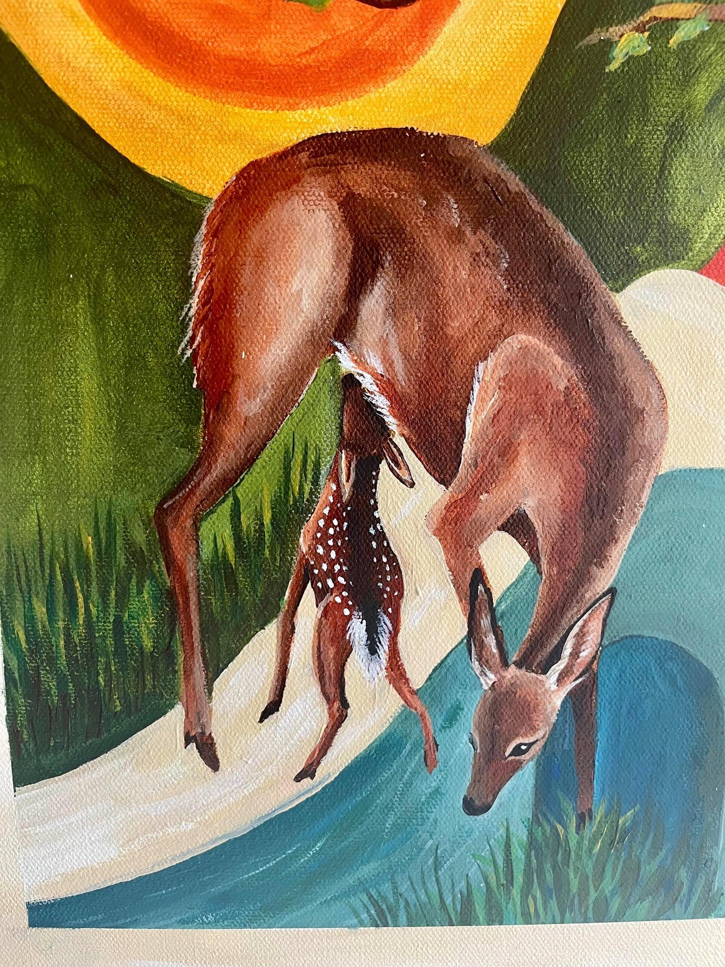 Original Painting: "Falling In Love With Your Backyard" - 16x20"