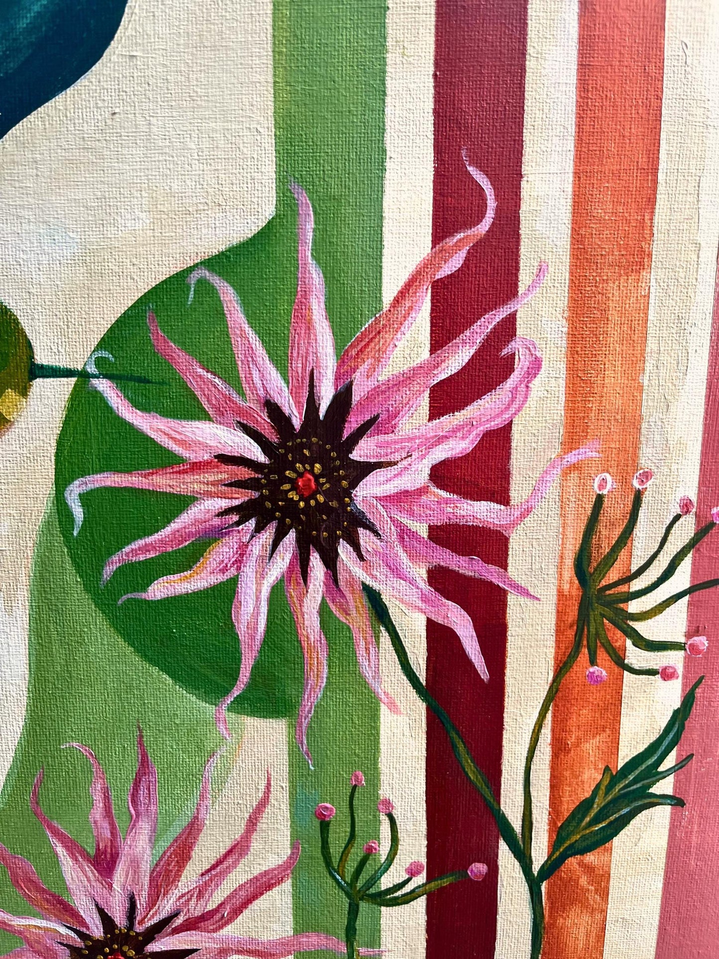 Original Painting: "Mid Century Mother Nature" - 18x24" on 2cm thick canvas
